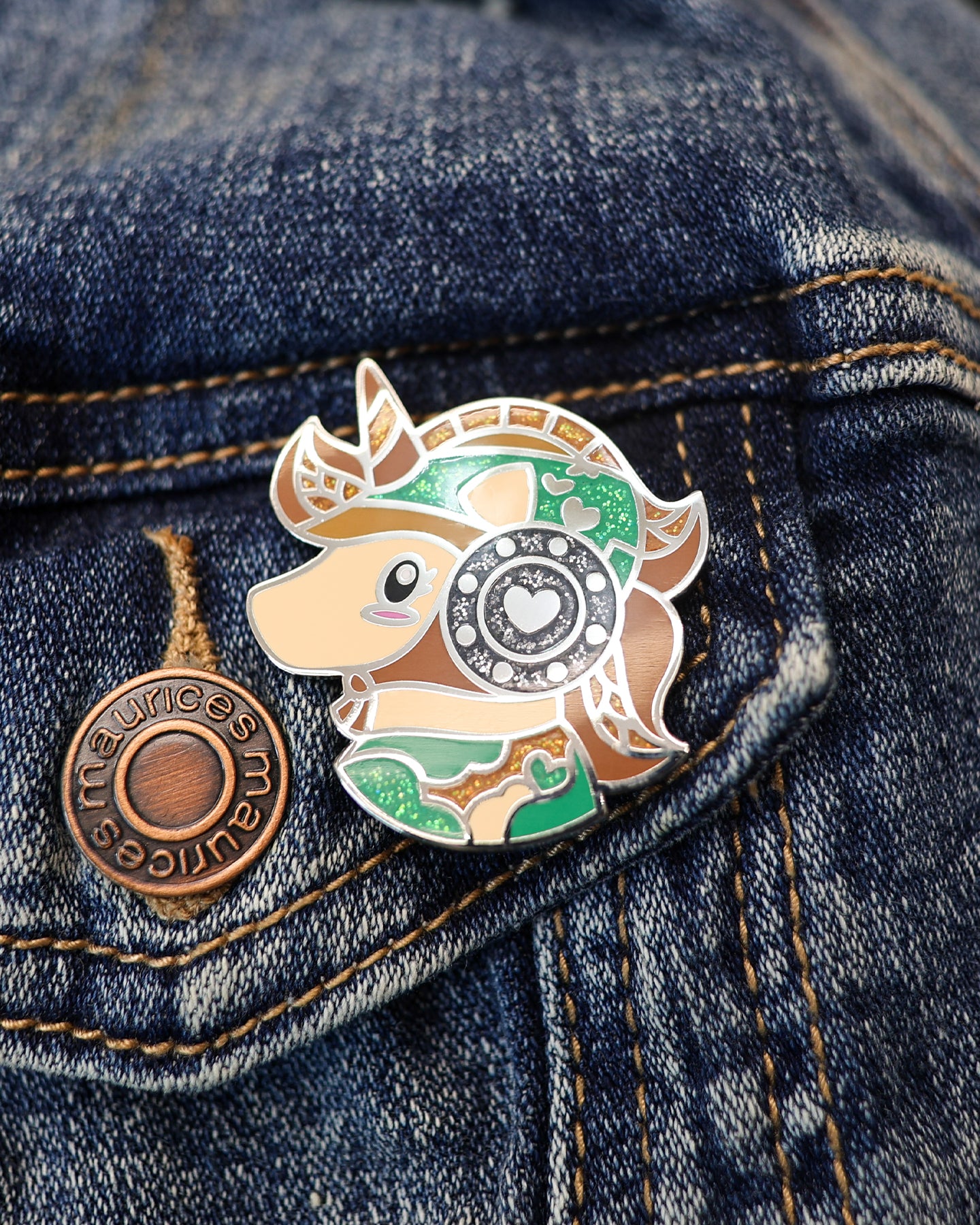 Forest Rebel Unicorn Enamel Lapel Pin