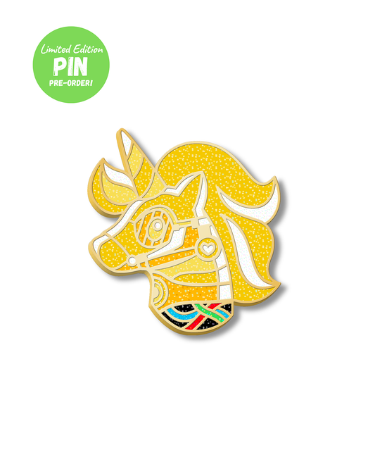 Galactic Gold Unicorn Enamel Lapel Pin *Pre-Order*