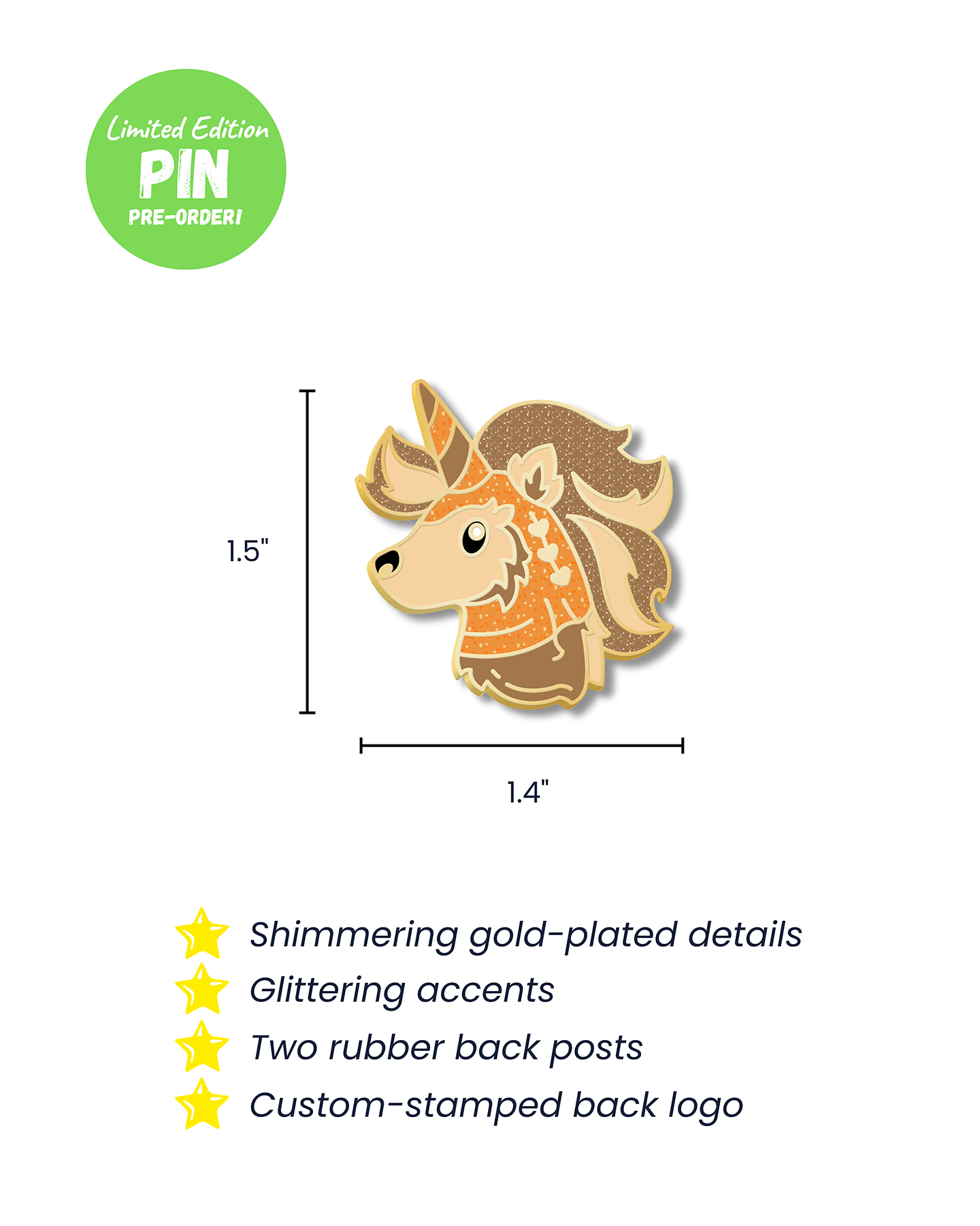 Furriest Friend in the Galaxy Unicorn Enamel Lapel Pin *Pre-Order*