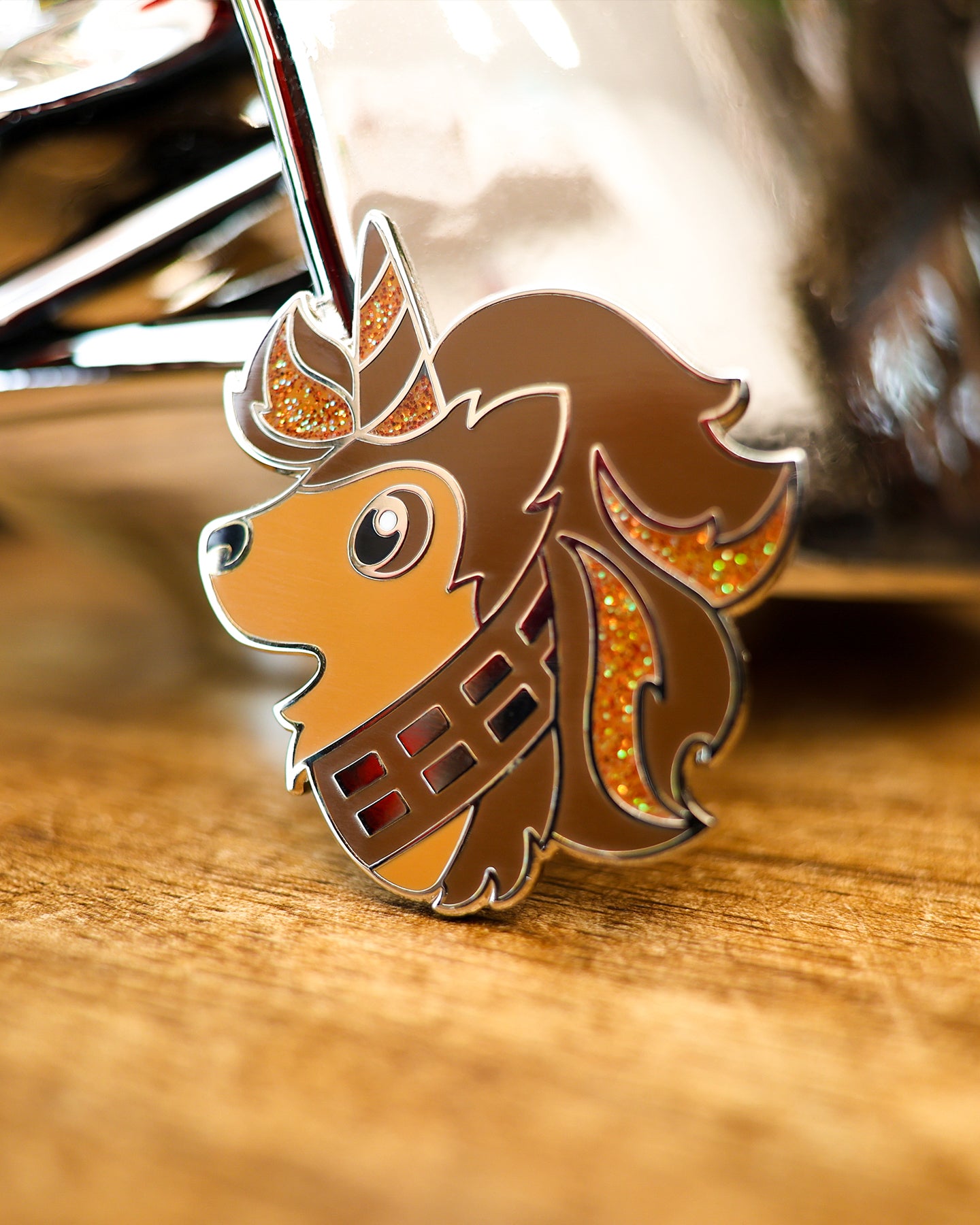 Furry Guardian Unicorn Enamel Lapel Pin