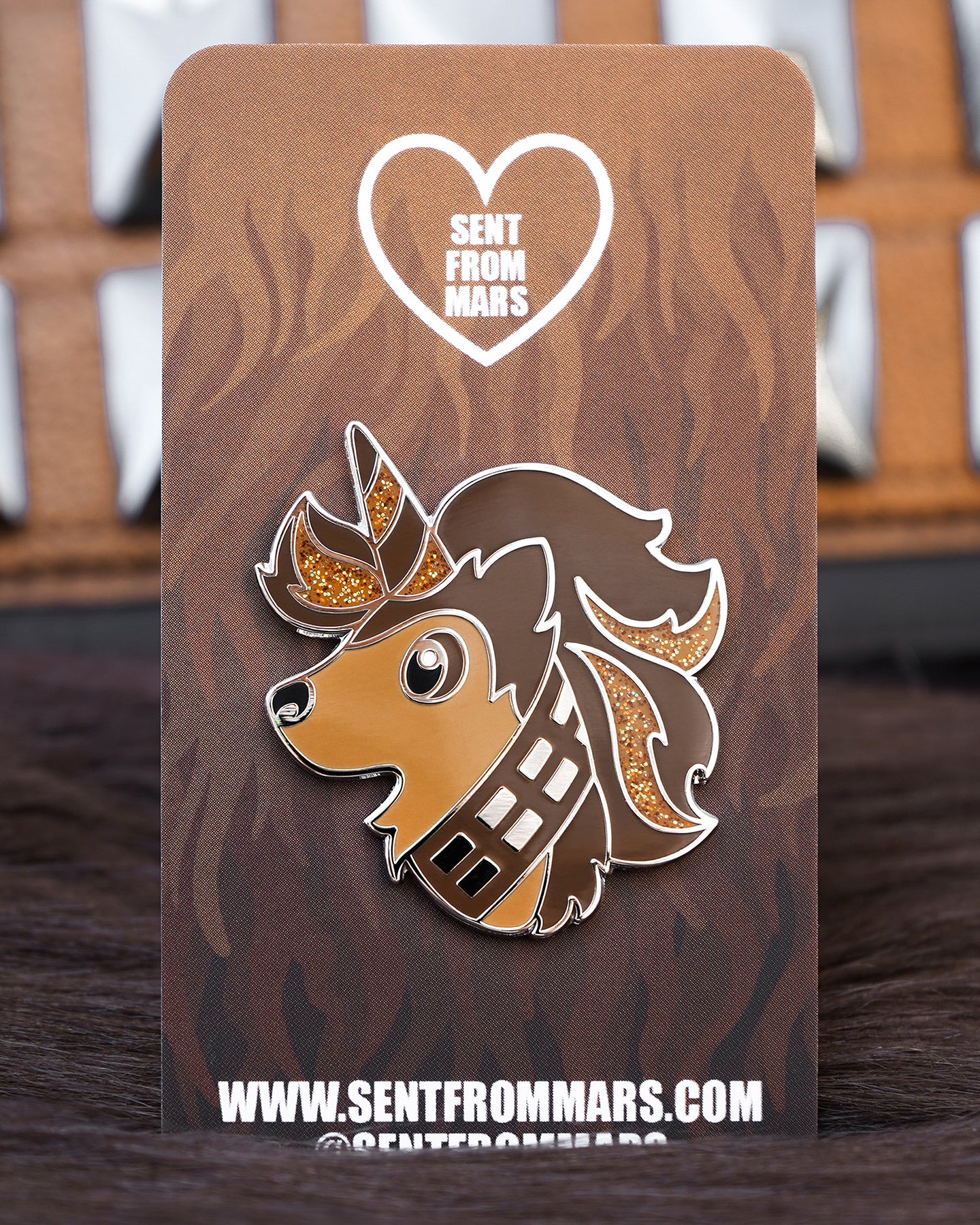 Furry Guardian Unicorn Enamel Lapel Pin