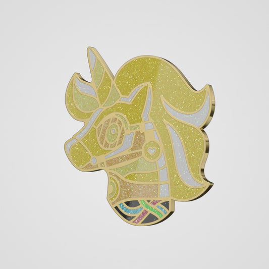 Galactic Gold Unicorn Enamel Lapel Pin *Pre-Order*